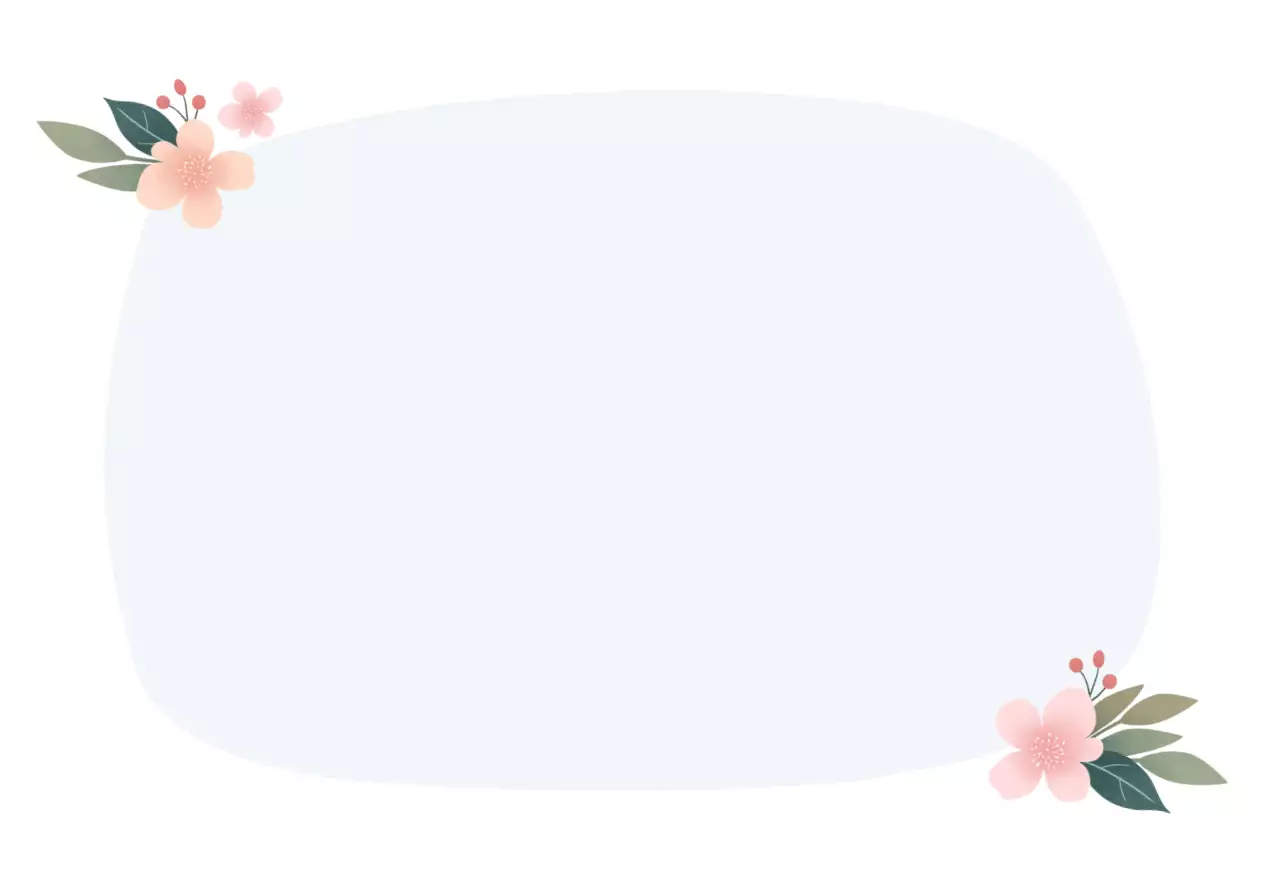 핑크 플라워 수채화 감사 꽃 엽서 카드 편지