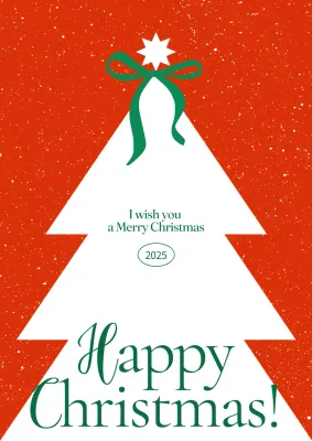 Red Classic Christmas Greetings Card