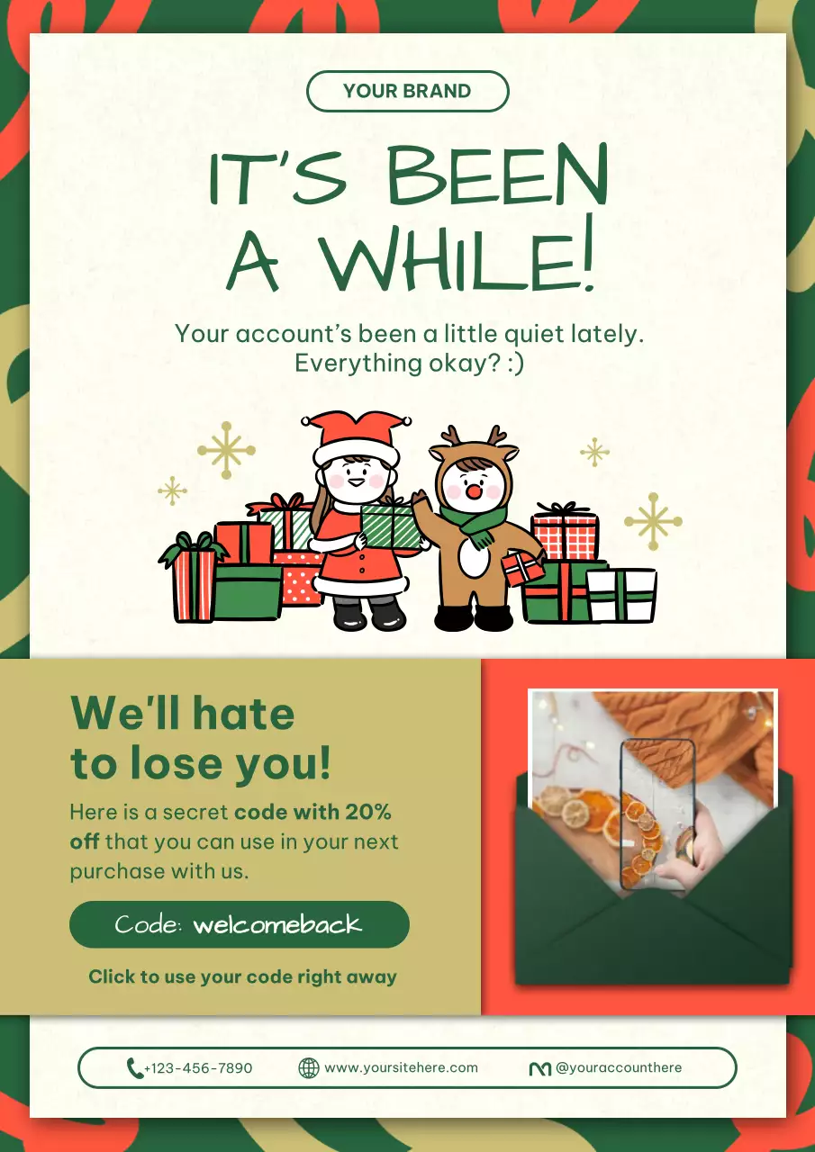 Green Festive Christmas Holiday Promotion Poster