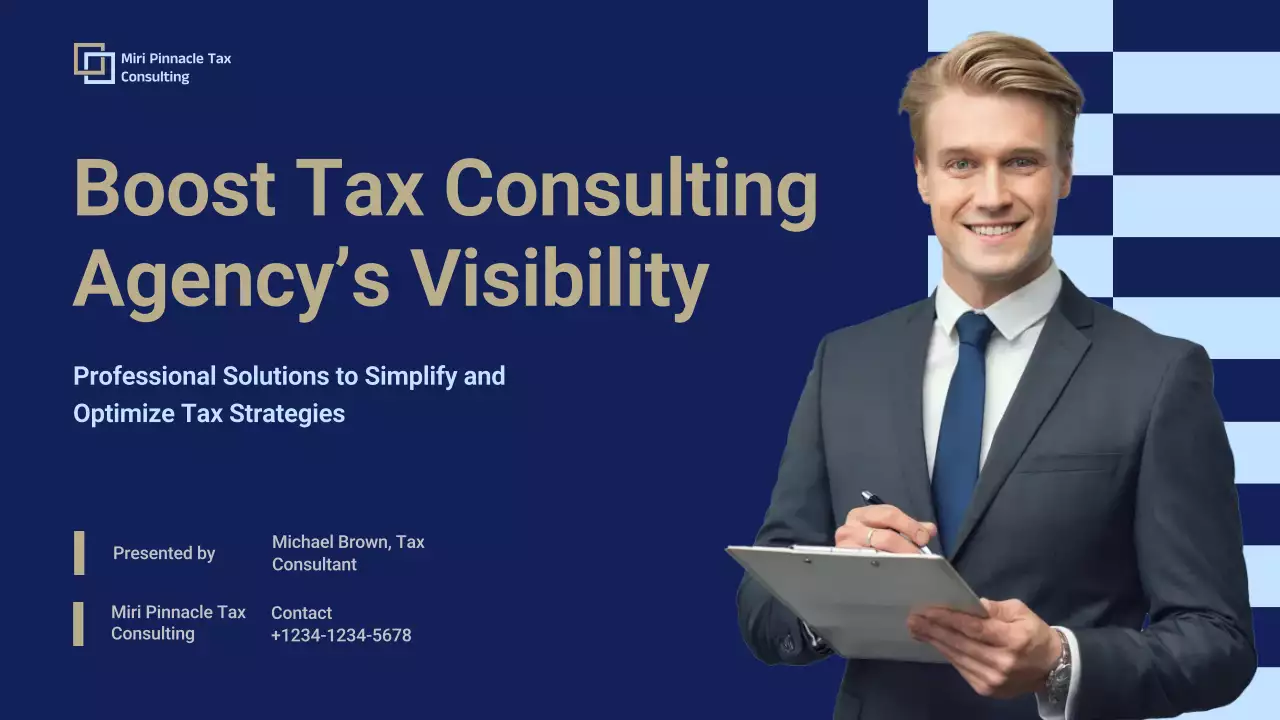 Blue Professional Tax Consulting Promotion Presentation