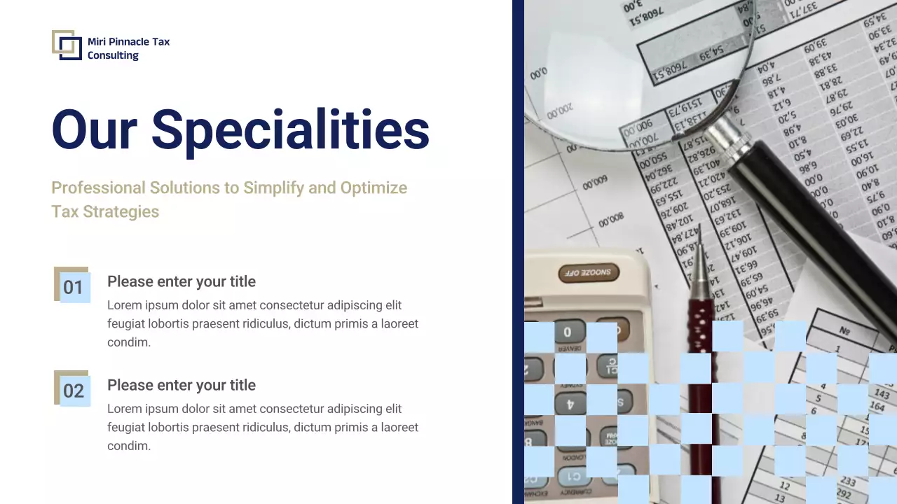 Blue Professional Tax Consulting Promotion Presentation