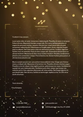 Gold Elegant Business Letterhead