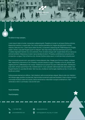 Green Christmas Letterhead Poster