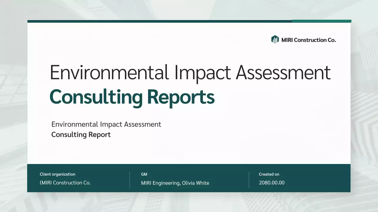 green modern environmental report