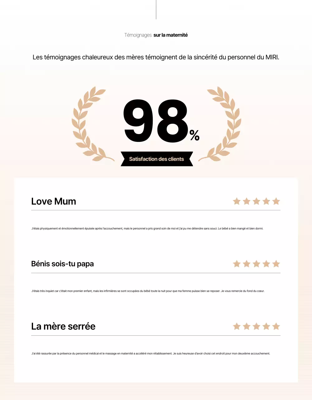 Promotion du centre de soins post-partum Beige Clean