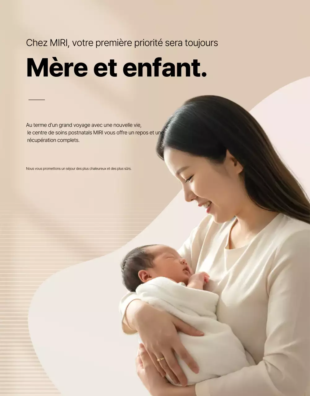Promotion du centre de soins post-partum Beige Clean