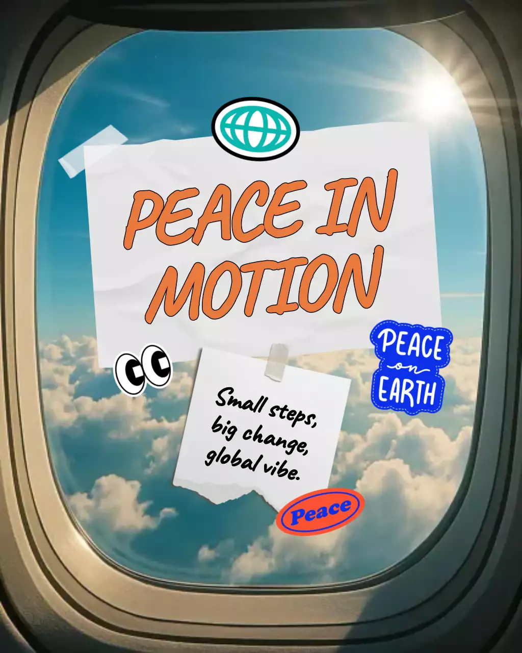 Playful Sticker Collage International Peace Day Instagram Post