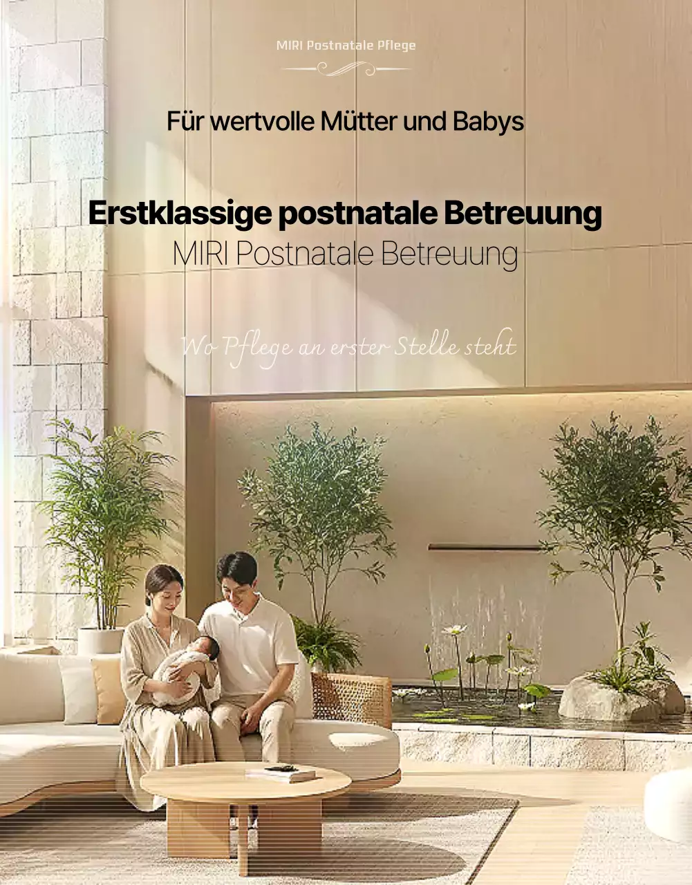 Beige Clean Postpartum Care Center Promotion