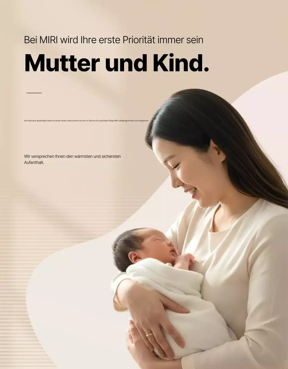 Beige Clean Postpartum Care Center Promotion