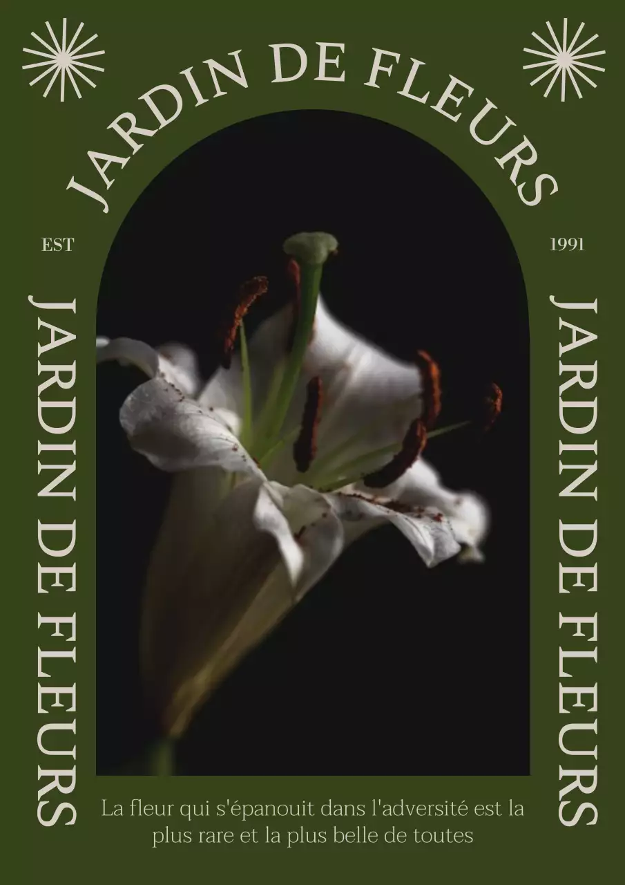 Green Elegant Floral Advertisement Poster