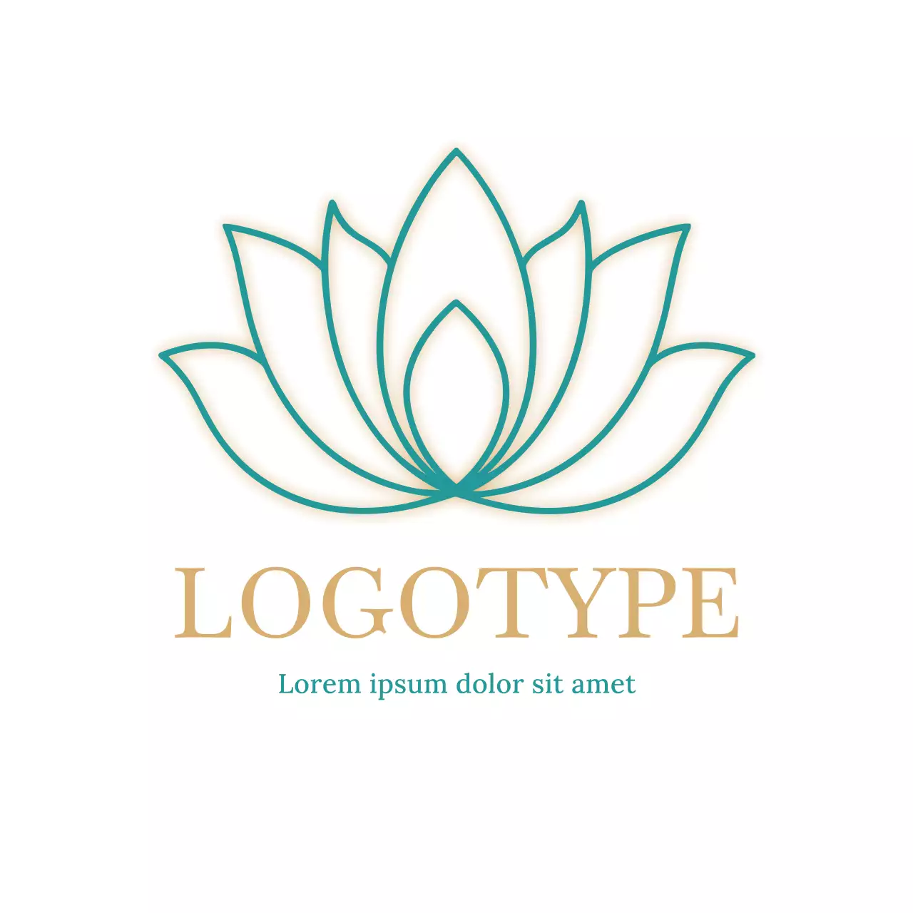 Teal Minimalist Design Logo