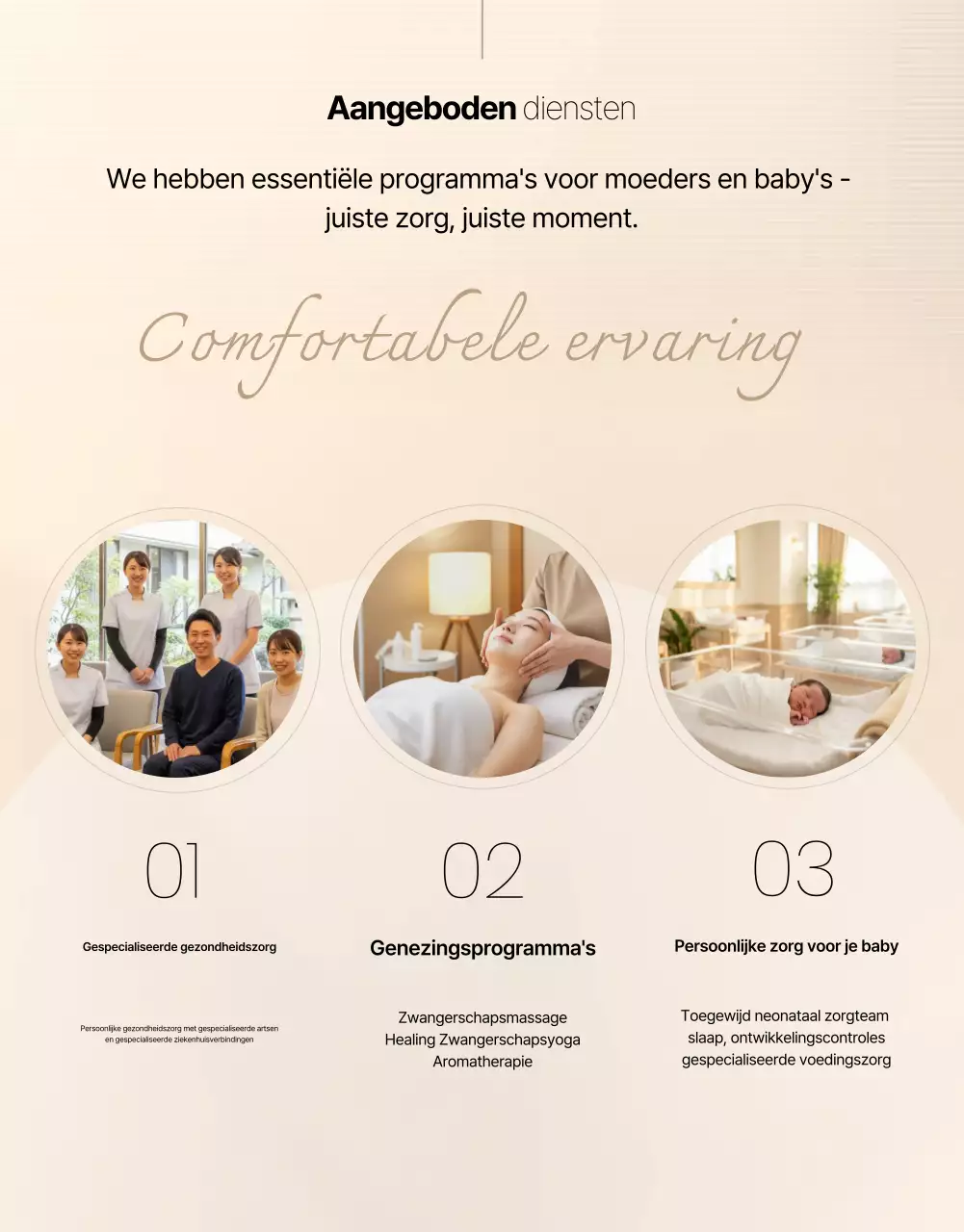 Promotie Beige Clean Postpartum Care Center