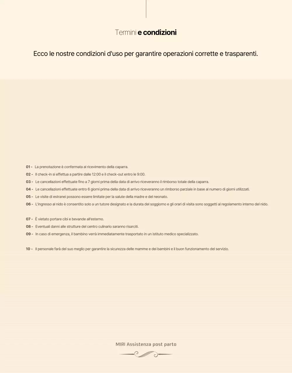 Promozione del centro di assistenza post-partum Beige Clean