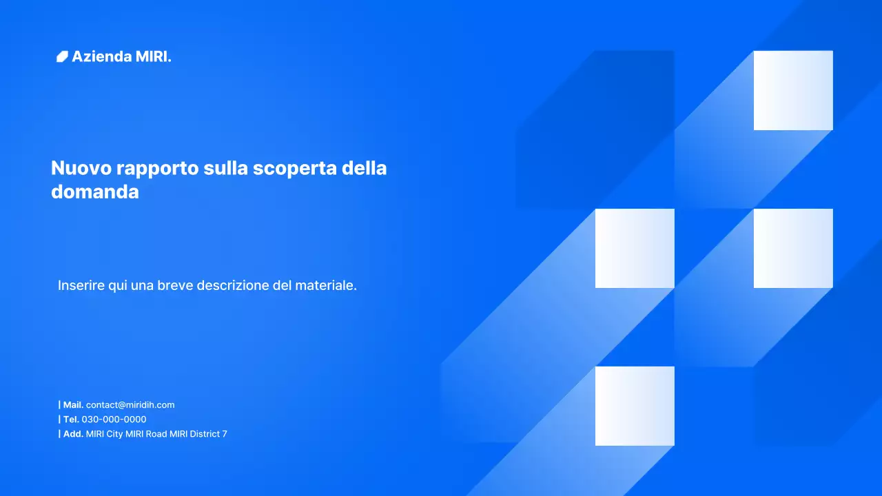 Analisi del rapporto Blue Modern Demand Discovery