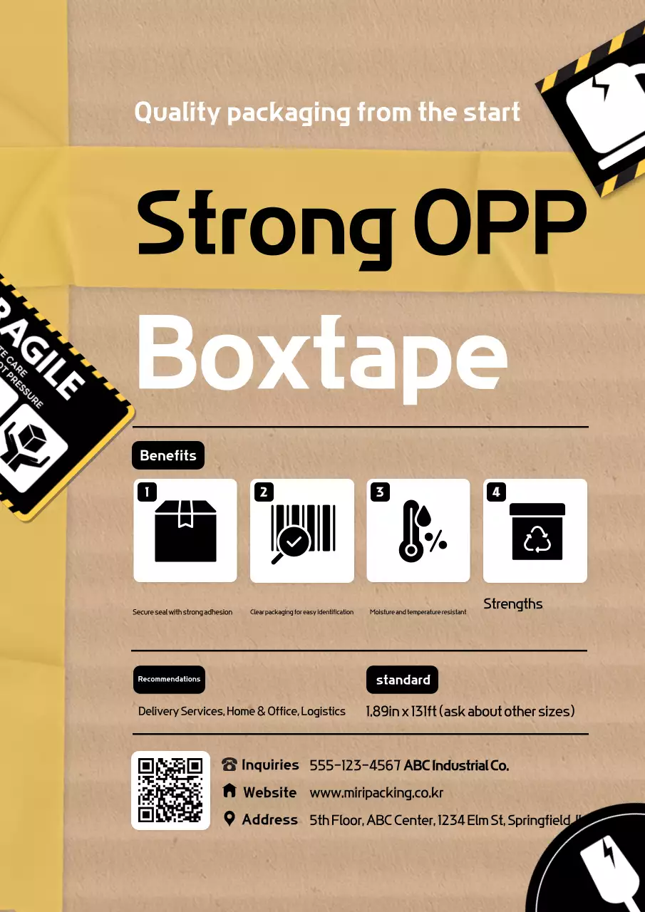 Quảng cáo bao bì cơ bản màu be