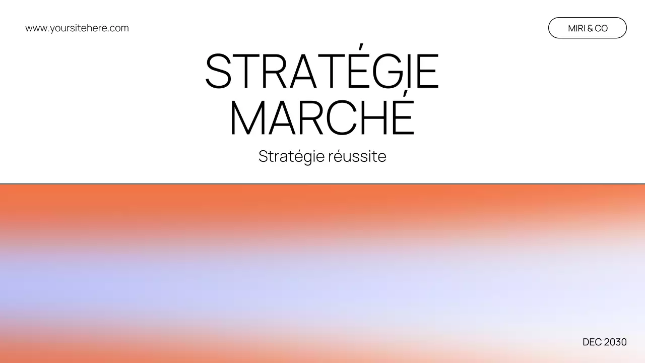 Présentation du document de stratégie moderne d'Orange