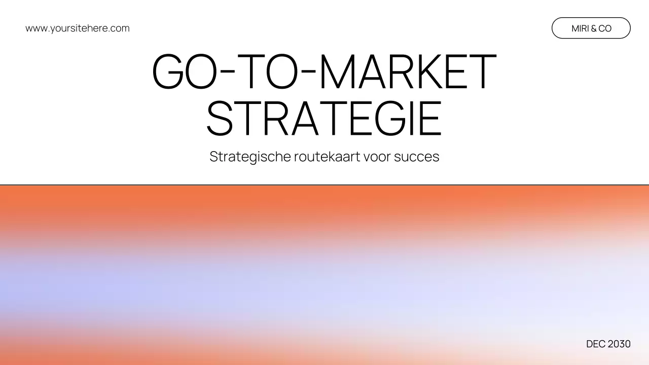 Presentatie van het Orange Modern Strategy Document