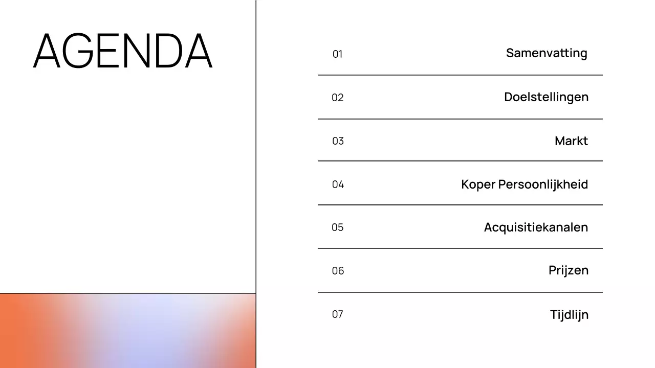Presentatie van het Orange Modern Strategy Document