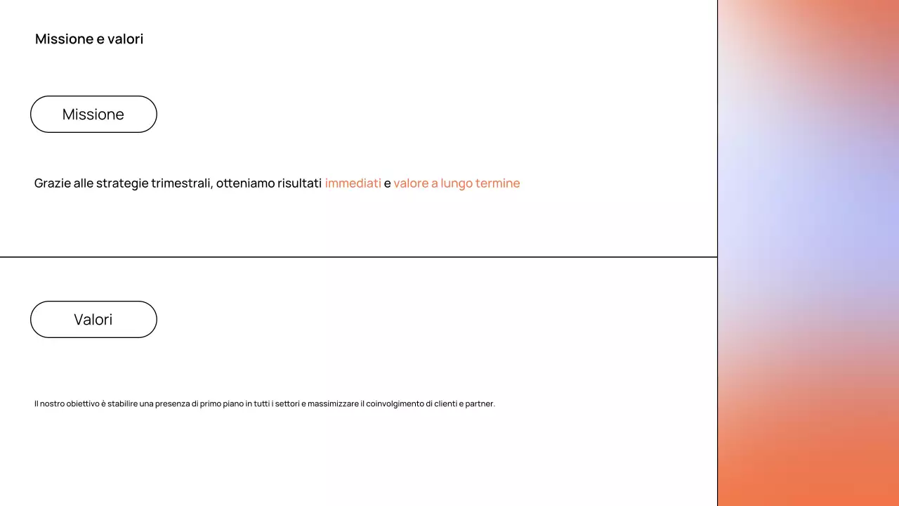 Presentazione del documento sulla strategia moderna arancione