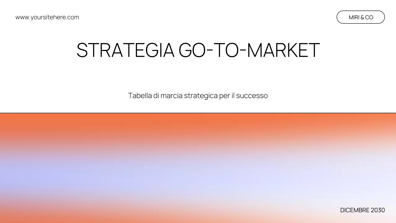 Presentazione del documento sulla strategia moderna arancione