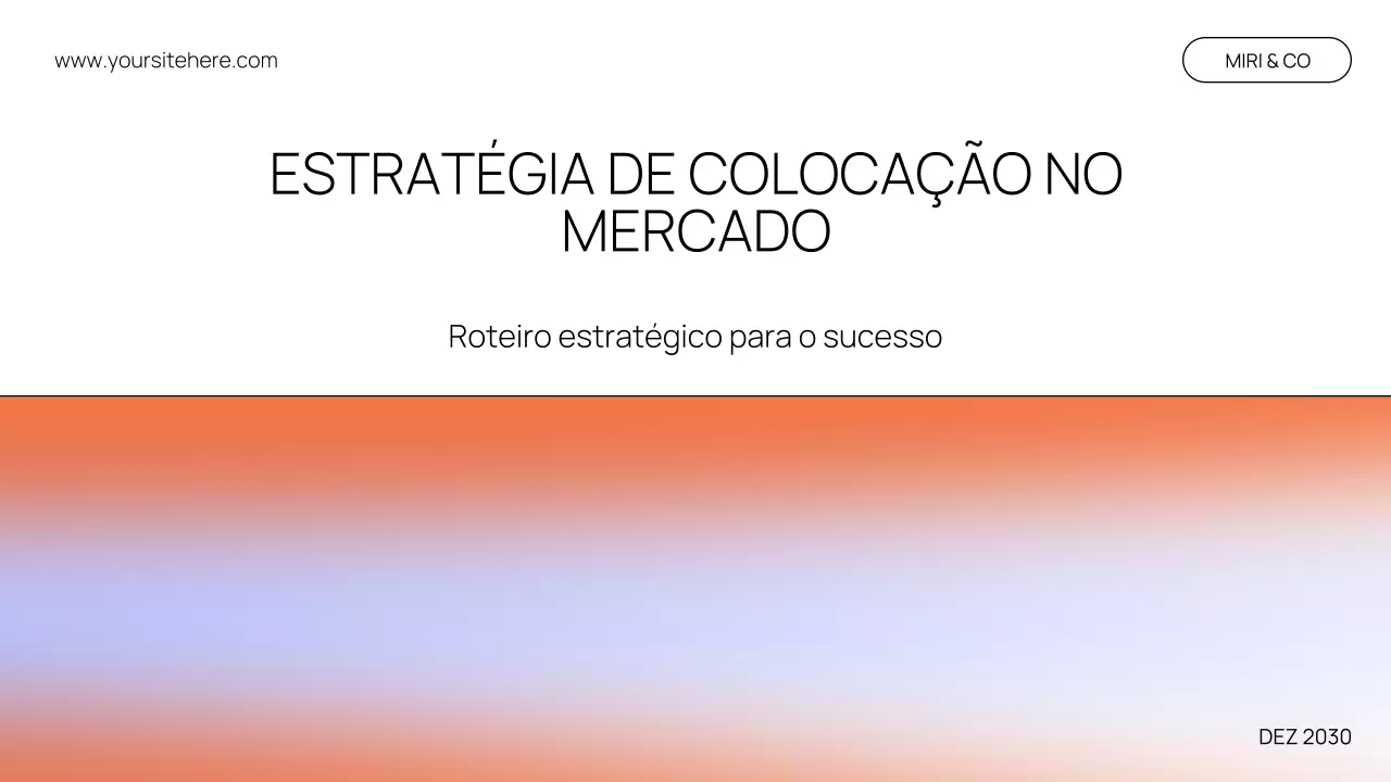 Apresentação do Documento de Estratégia da Orange Modern