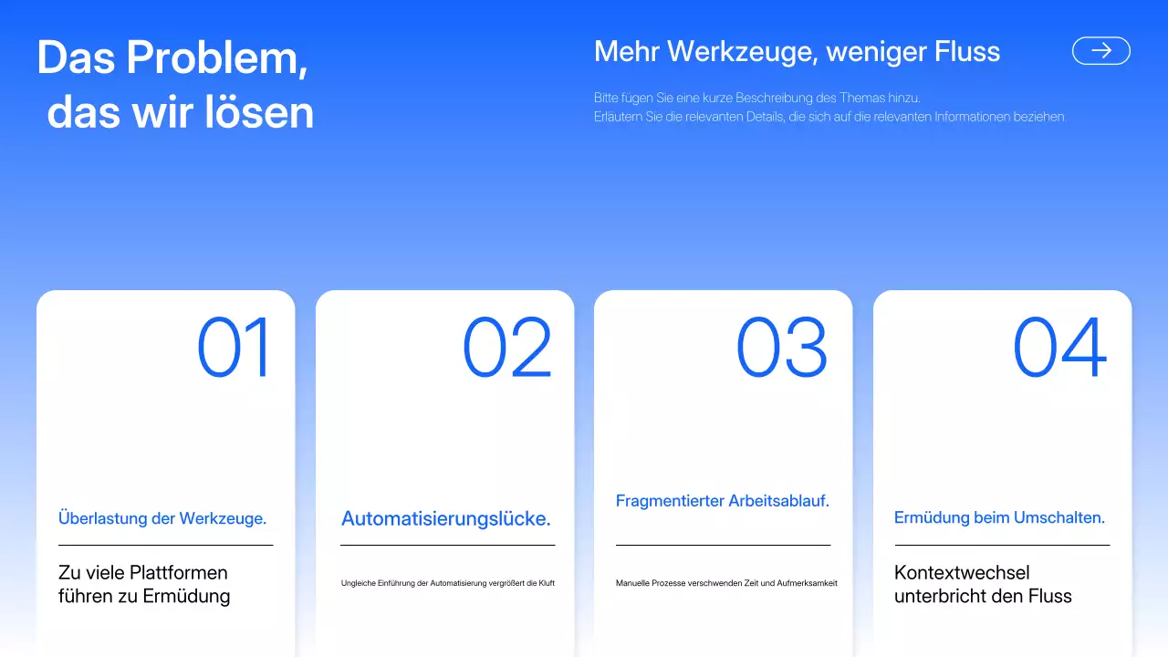 Blaue moderne KI-Präsentation