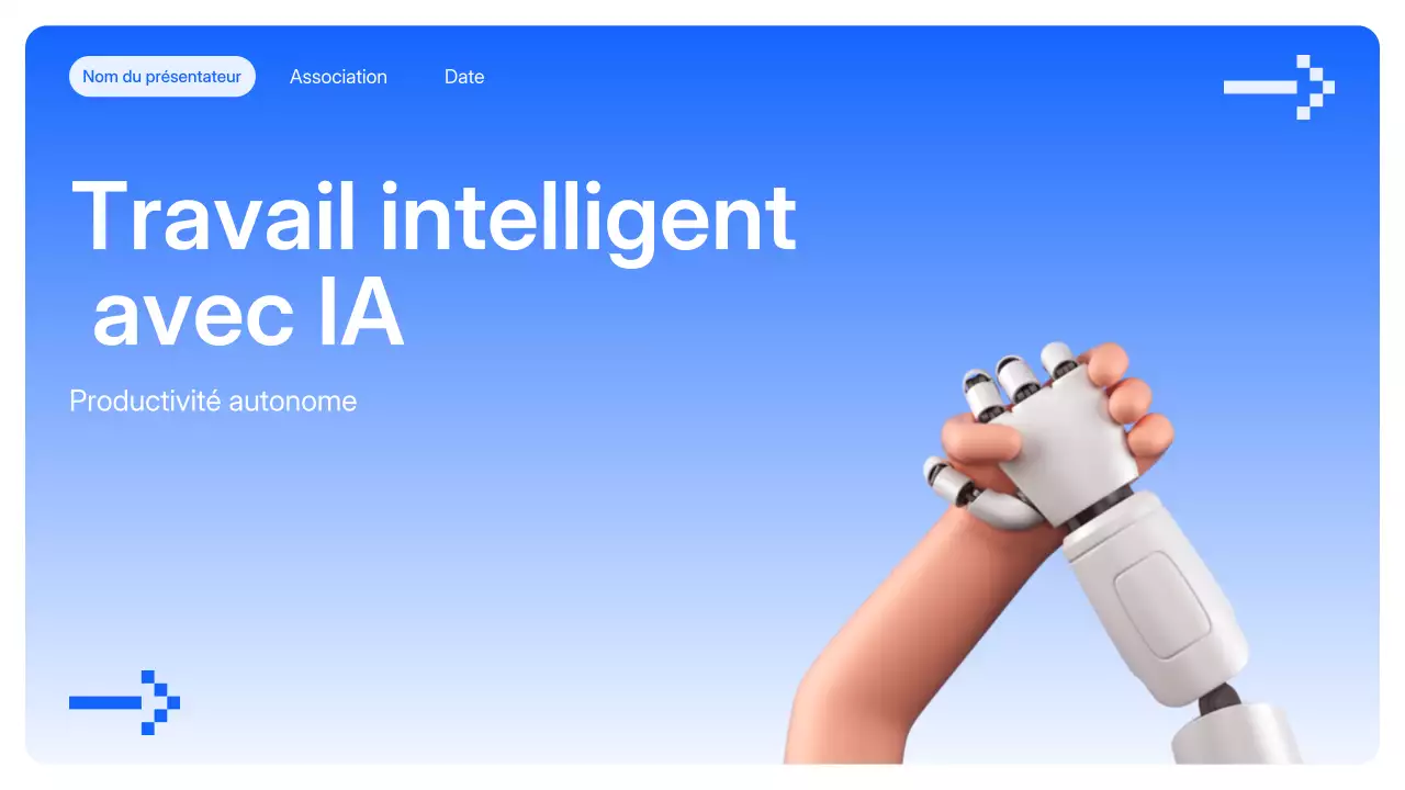 Présentation moderne de l'IA bleue