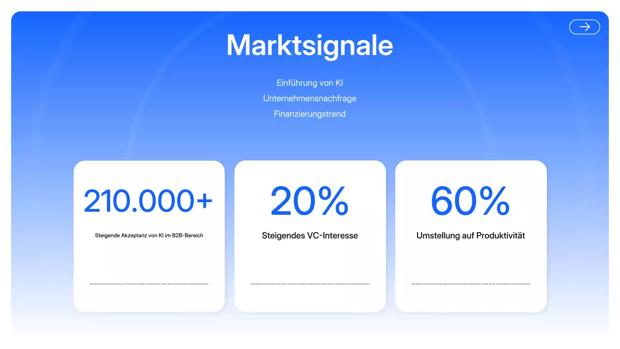 Blaue moderne KI-Präsentation