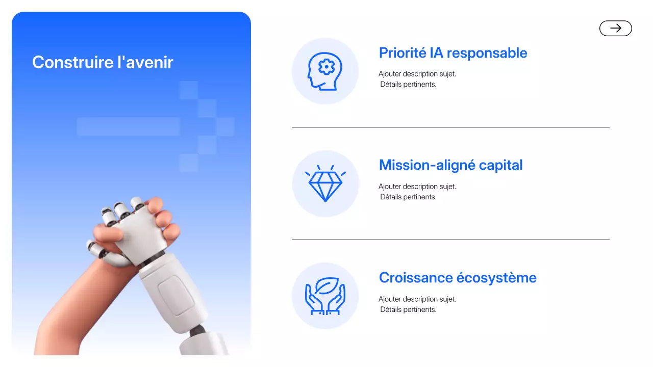 Présentation moderne de l'IA bleue