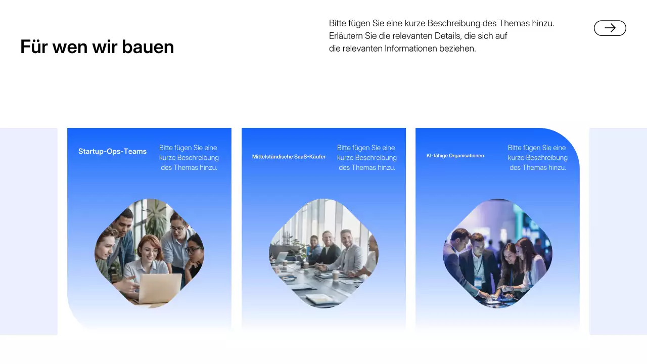 Blaue moderne KI-Präsentation