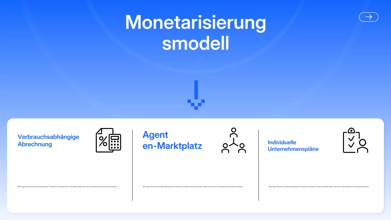 Blaue moderne KI-Präsentation