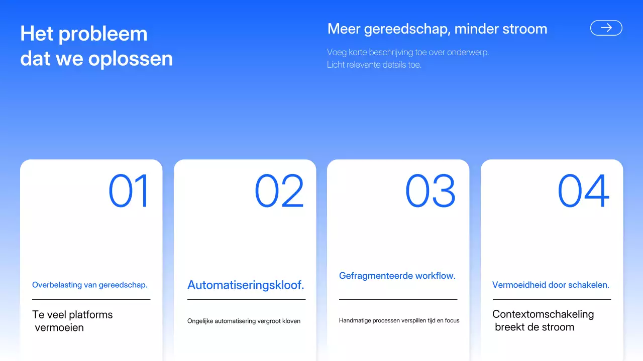 Blauwe moderne AI-presentatie
