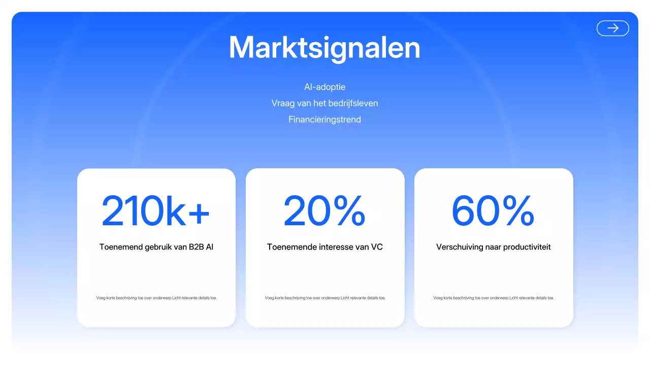 Blauwe moderne AI-presentatie
