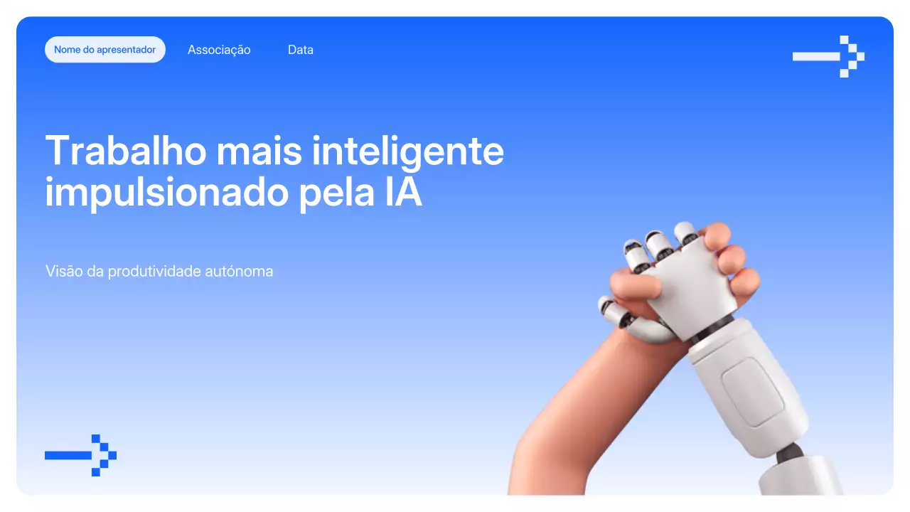 Apresentação de IA Moderna Azul