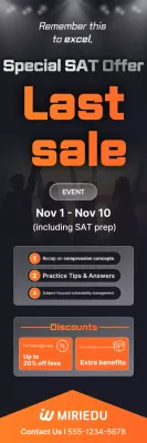 Anúncio de palestra especial da CSAT com ênfase na cor laranja