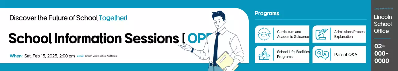 Guia da Sessão Informativa sobre Educação Moderna Sky Blue