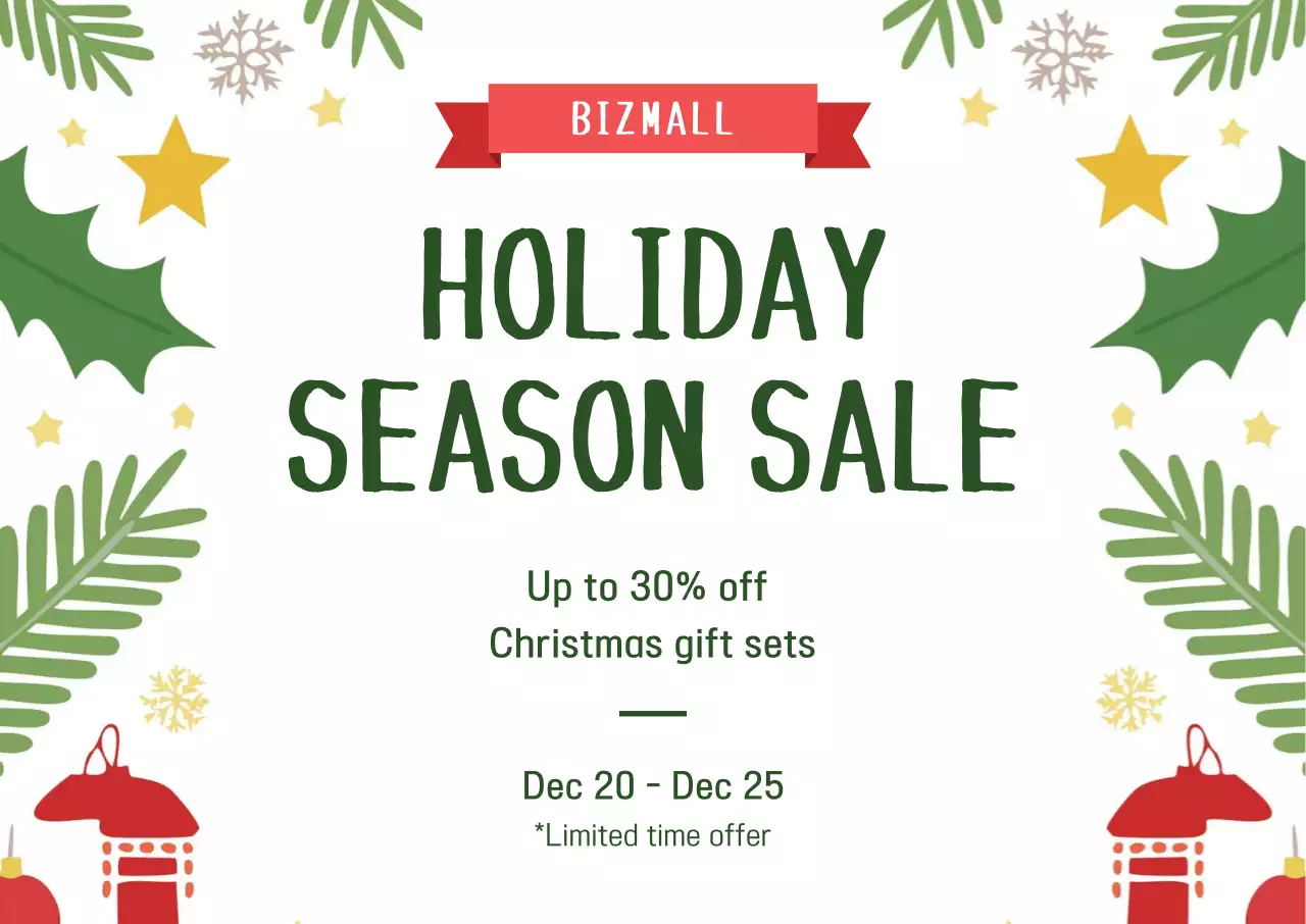 Promosi Natal Green Simple