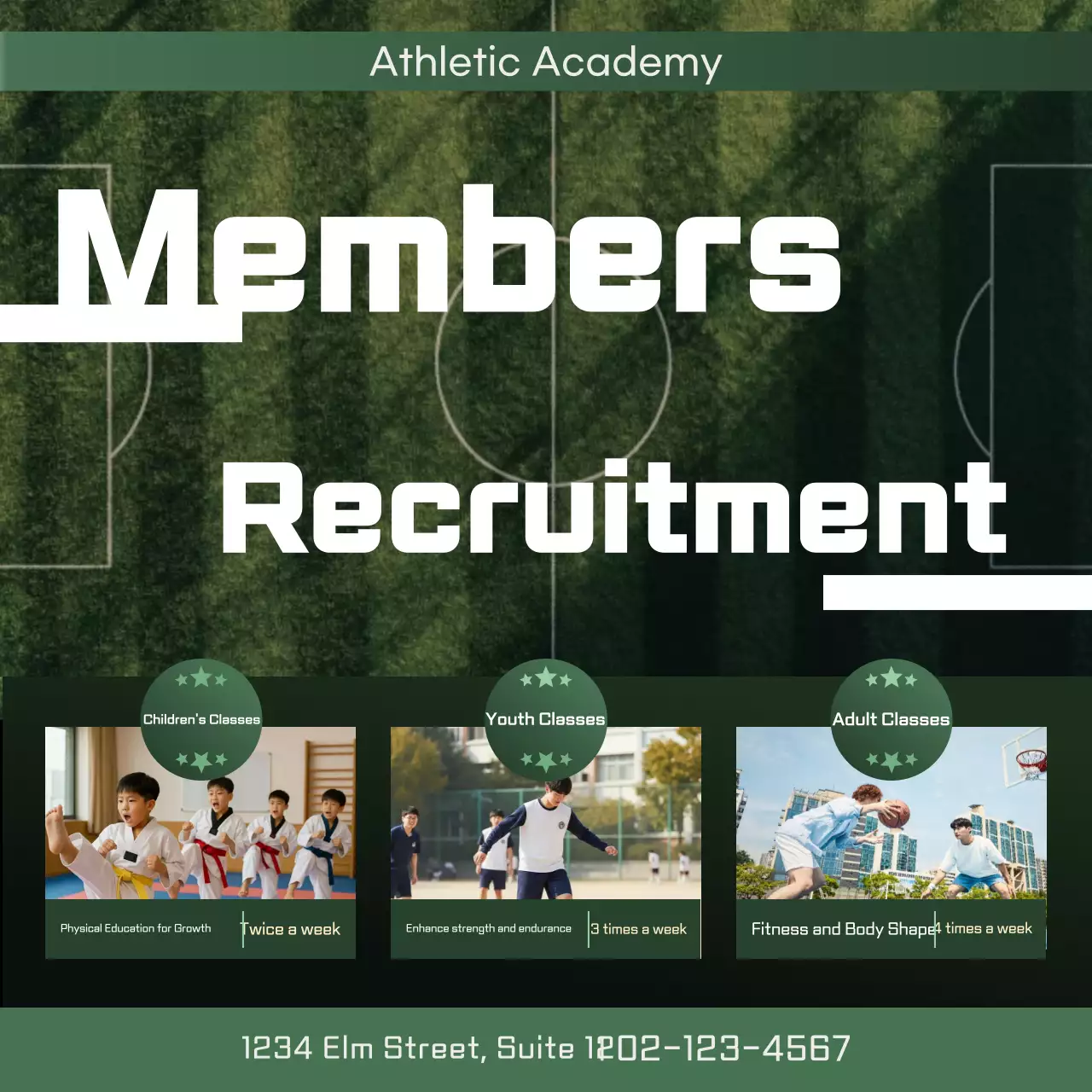 Rekrutmen Atletik Hijau Bersih