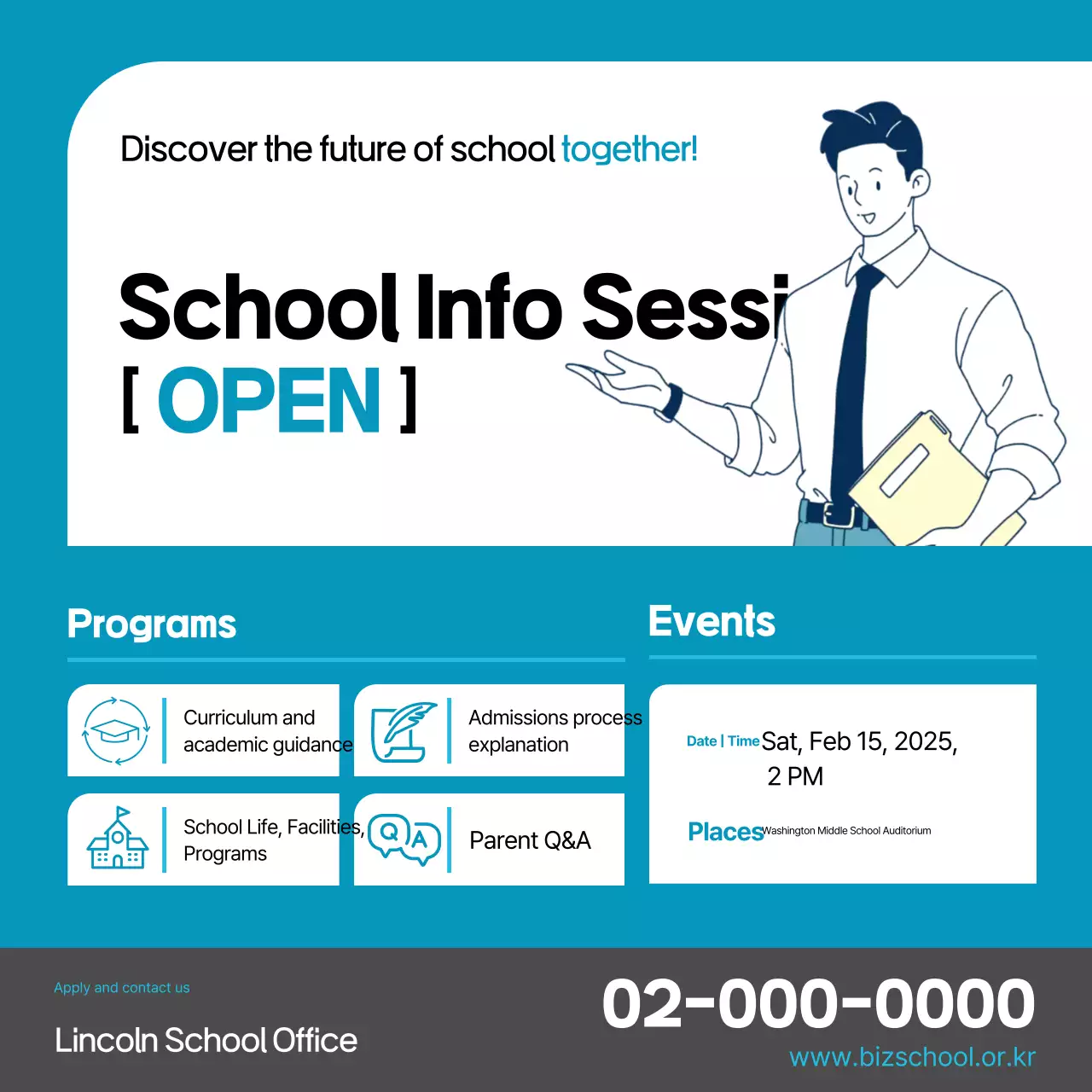 Sky Blue Modern Education Briefing Session Guide