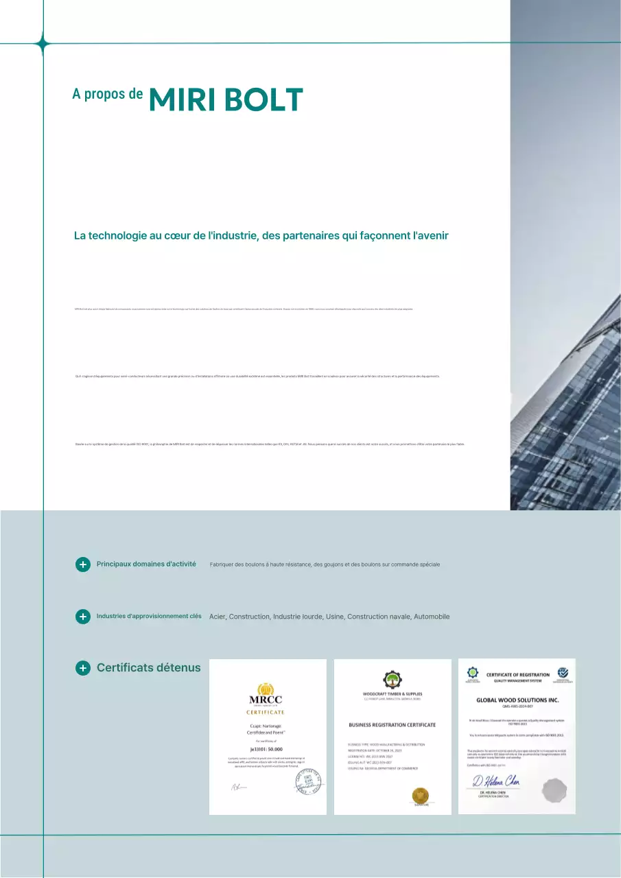 Catalogue industriel moderne gris