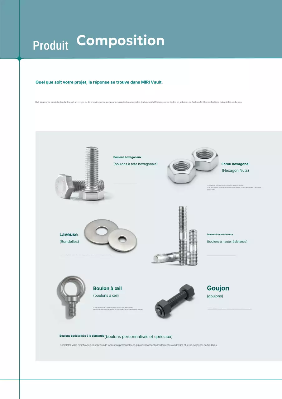 Catalogue industriel moderne gris