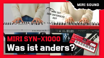 Produktwerbung für rote Popmusik