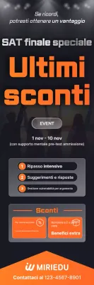 Pubblicità di una lezione speciale per il CSAT evidenziata in arancione