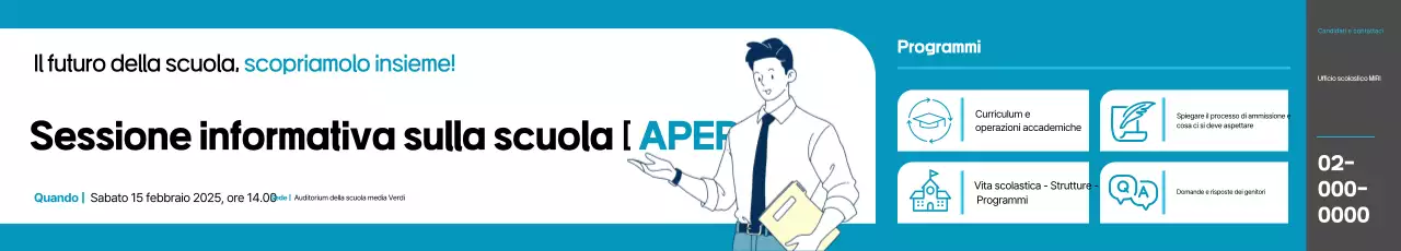 Guida alla sessione informativa sull'istruzione moderna Sky Blue