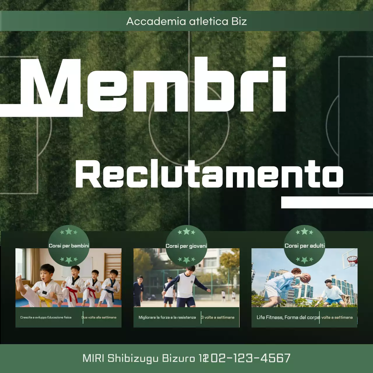 Reclutamento atletico pulito e verde