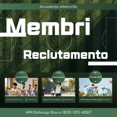 Reclutamento atletico pulito e verde