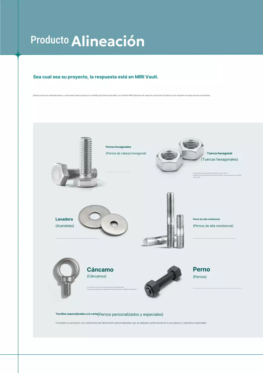 Catálogo industrial moderno gris