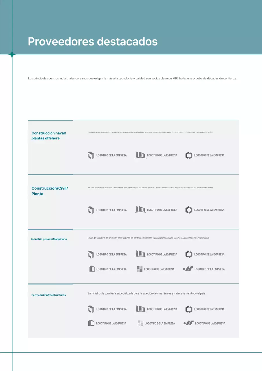Catálogo industrial moderno gris