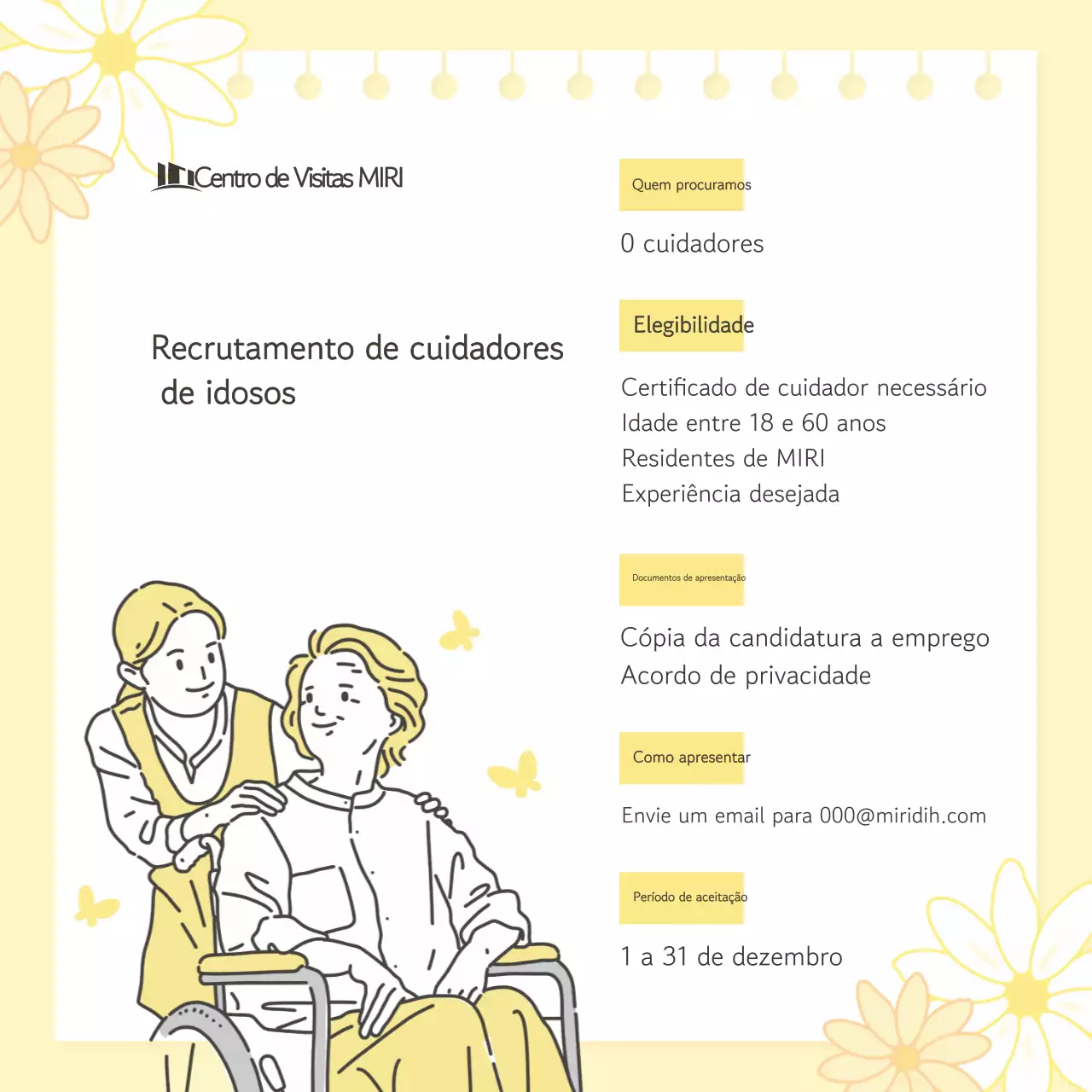 Recrutamento Simples Amarelo