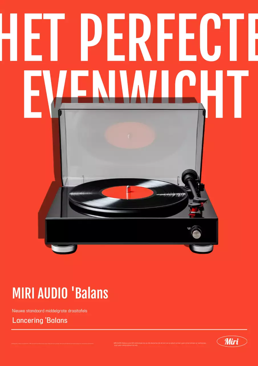 Rode moderne audioadvertentie